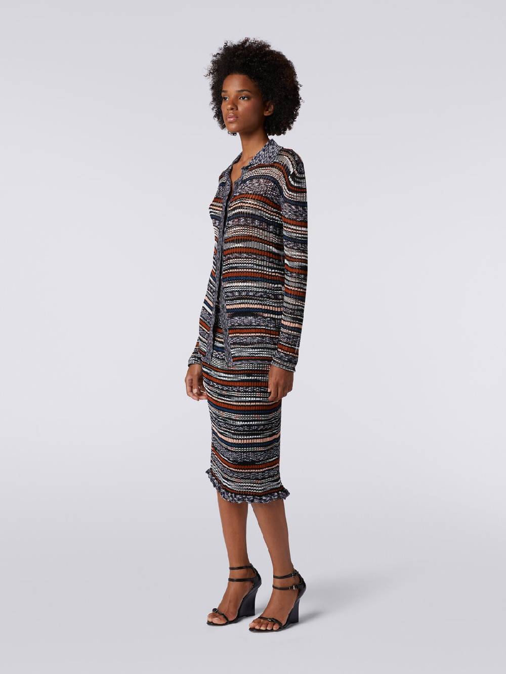 M Missoni Camicia in maglia di viscosa a costine fiammata Saldi