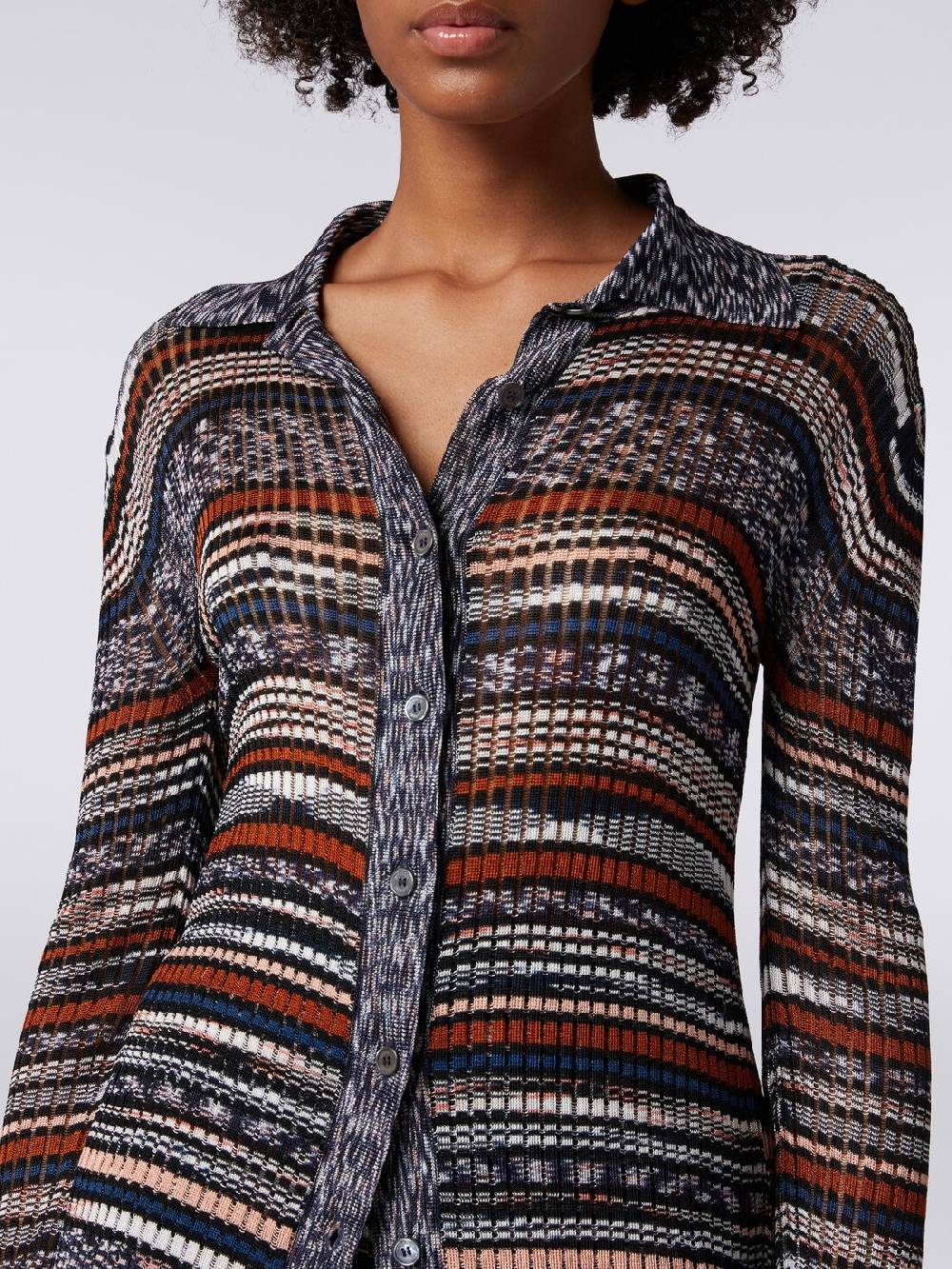 M Missoni Camicia in maglia di viscosa a costine fiammata Saldi