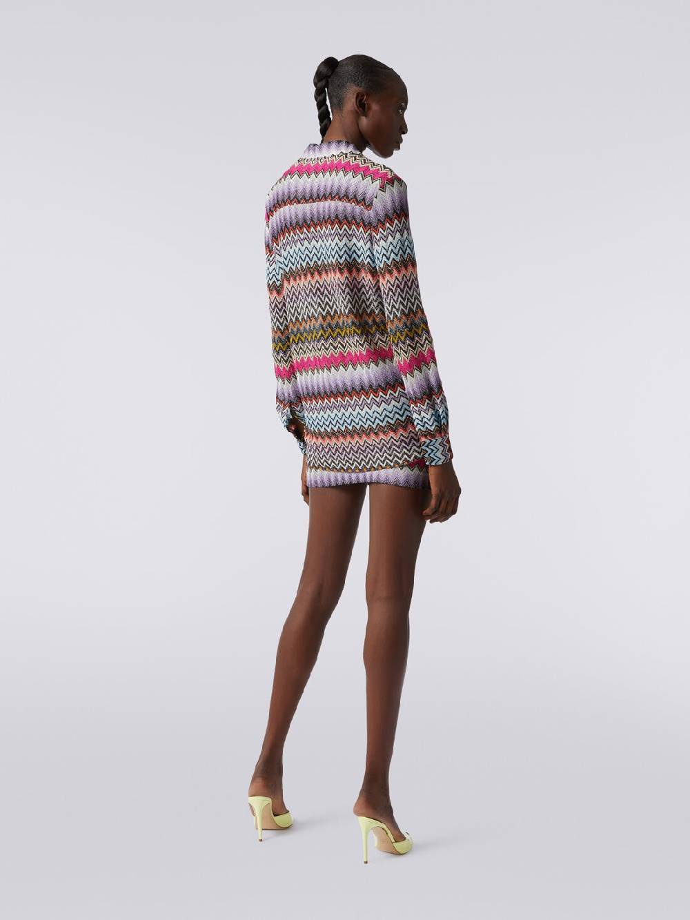 M Missoni Camicia in maglia di viscosa chevron con lurex Offerte