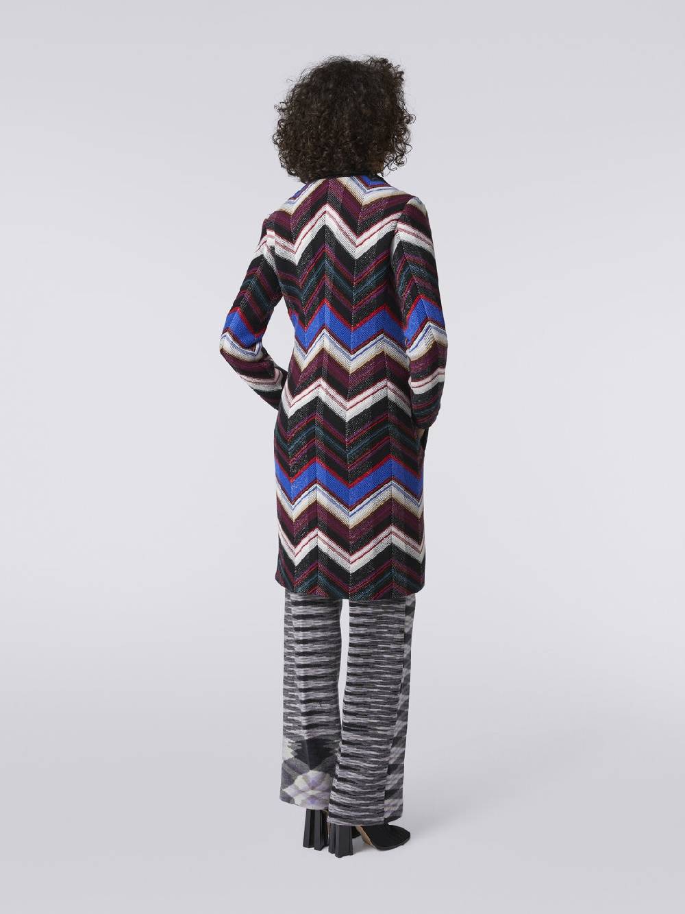 M Missoni Cappotto in lana con trama a zig zag I Più Venduti