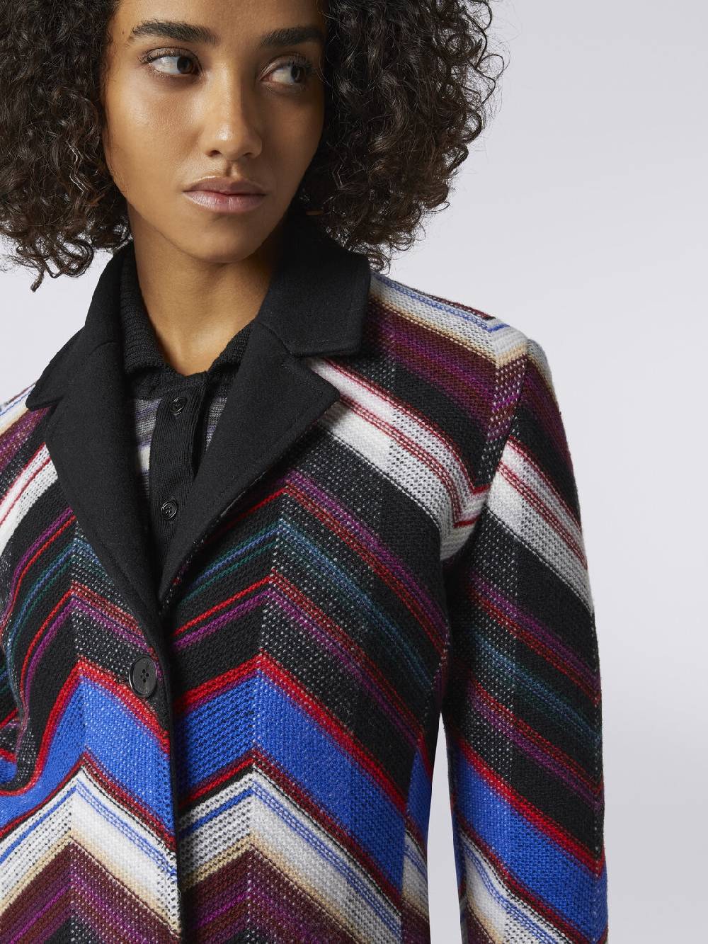 M Missoni Cappotto in lana con trama a zig zag I Più Venduti