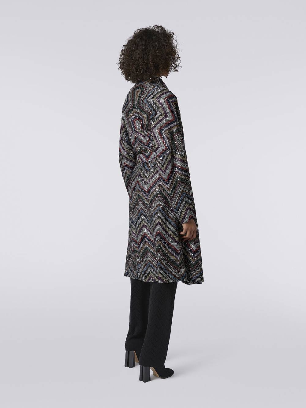 M Missoni Cappotto in misto viscosa chevron con paillettes Vendite Flash
