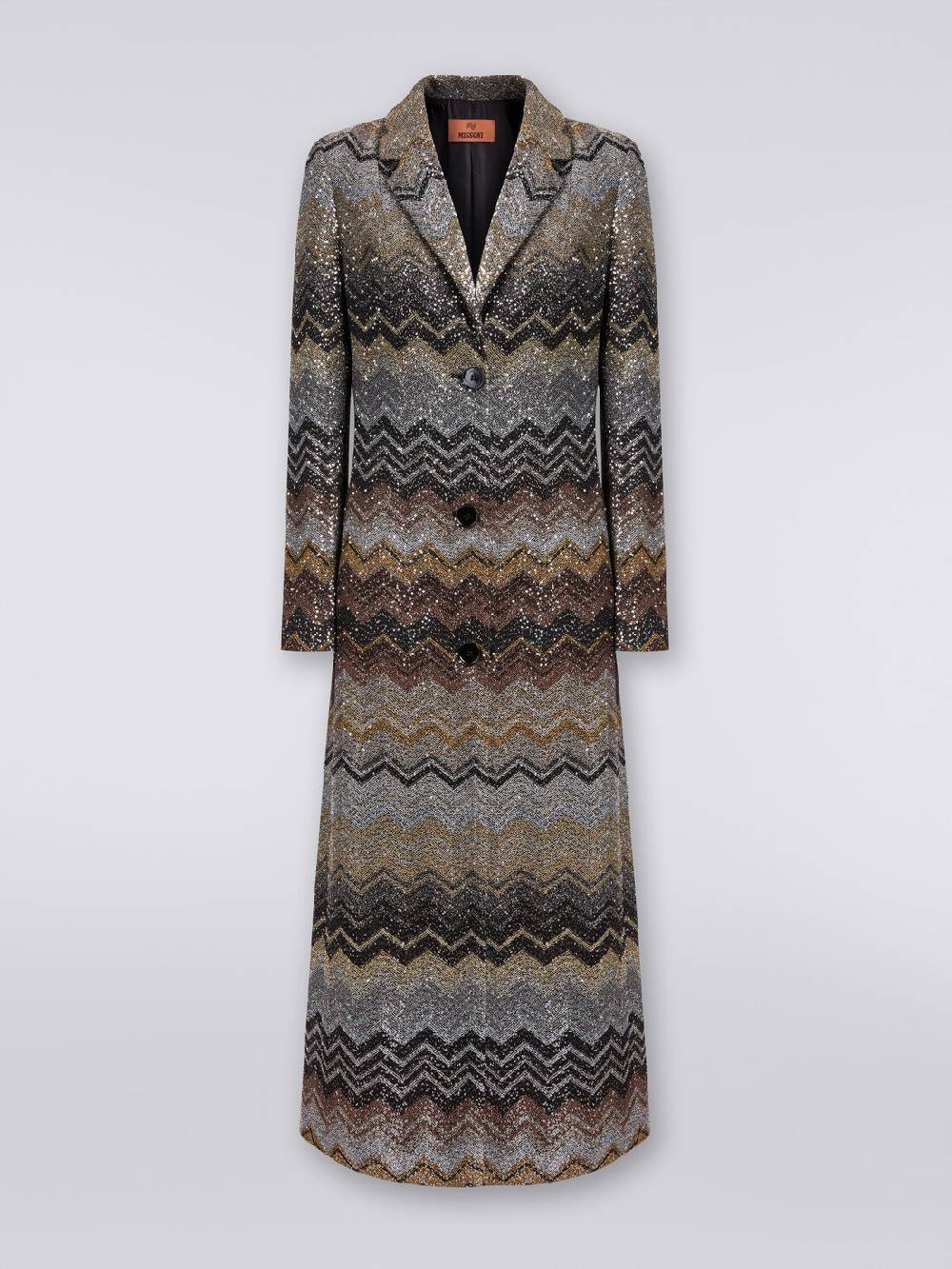 M Missoni Cappotto lungo in misto viscosa con paillettes Negozio