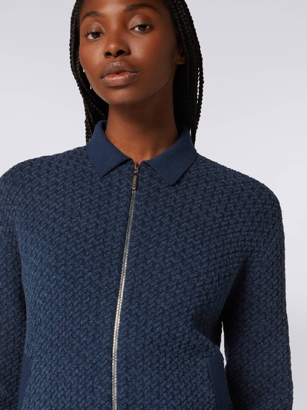 M Missoni Bomber in cotone e nylon con zip In Saldo