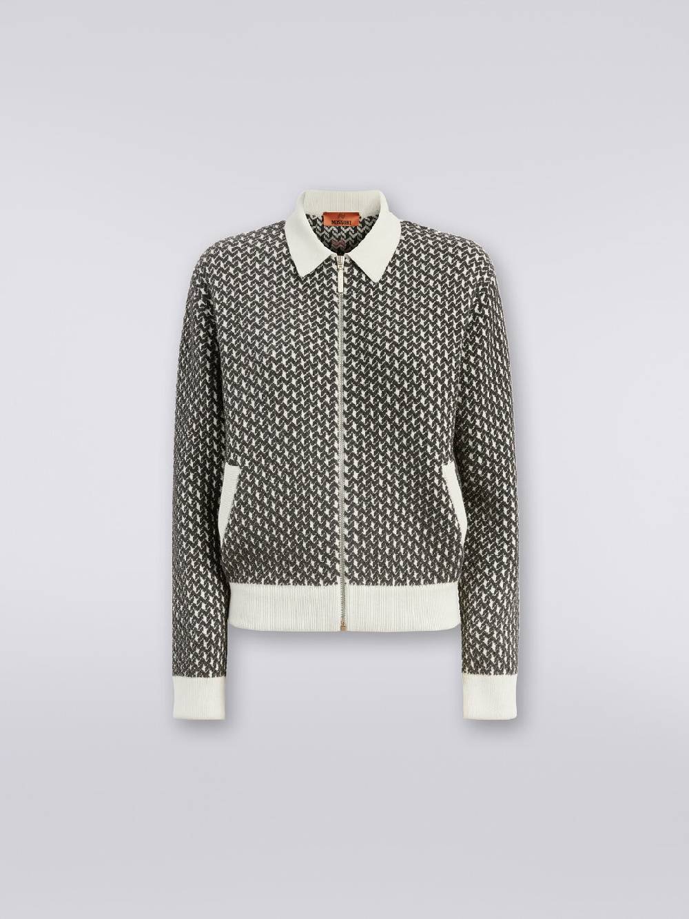 M Missoni Bomber in cotone e nylon con zip Nuova