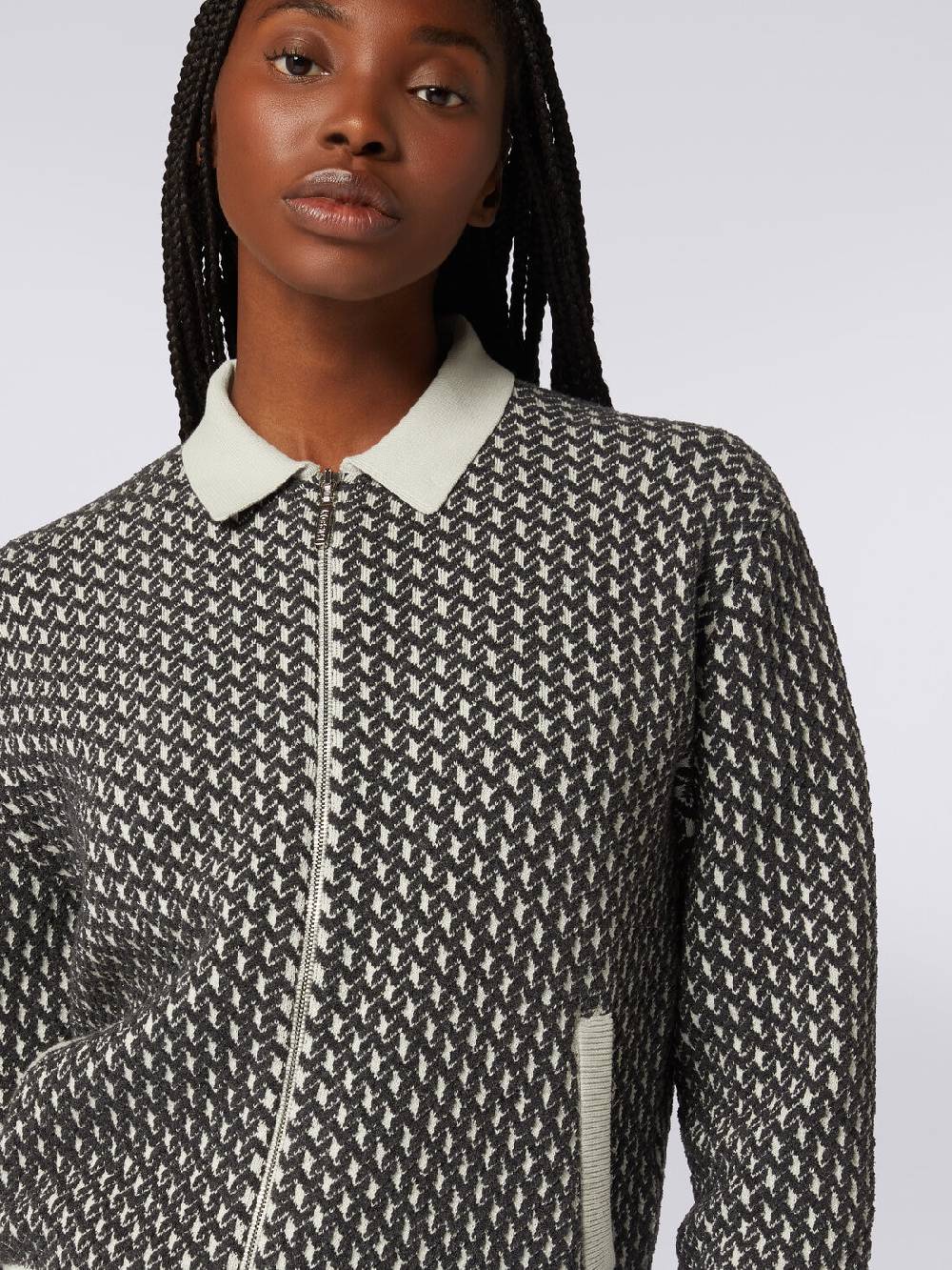 M Missoni Bomber in cotone e nylon con zip Nuova