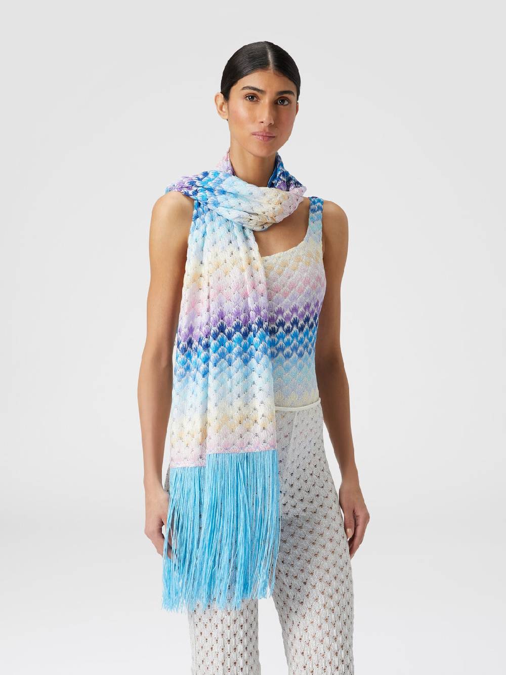 M Missoni Stola in viscosa lamé In Linea