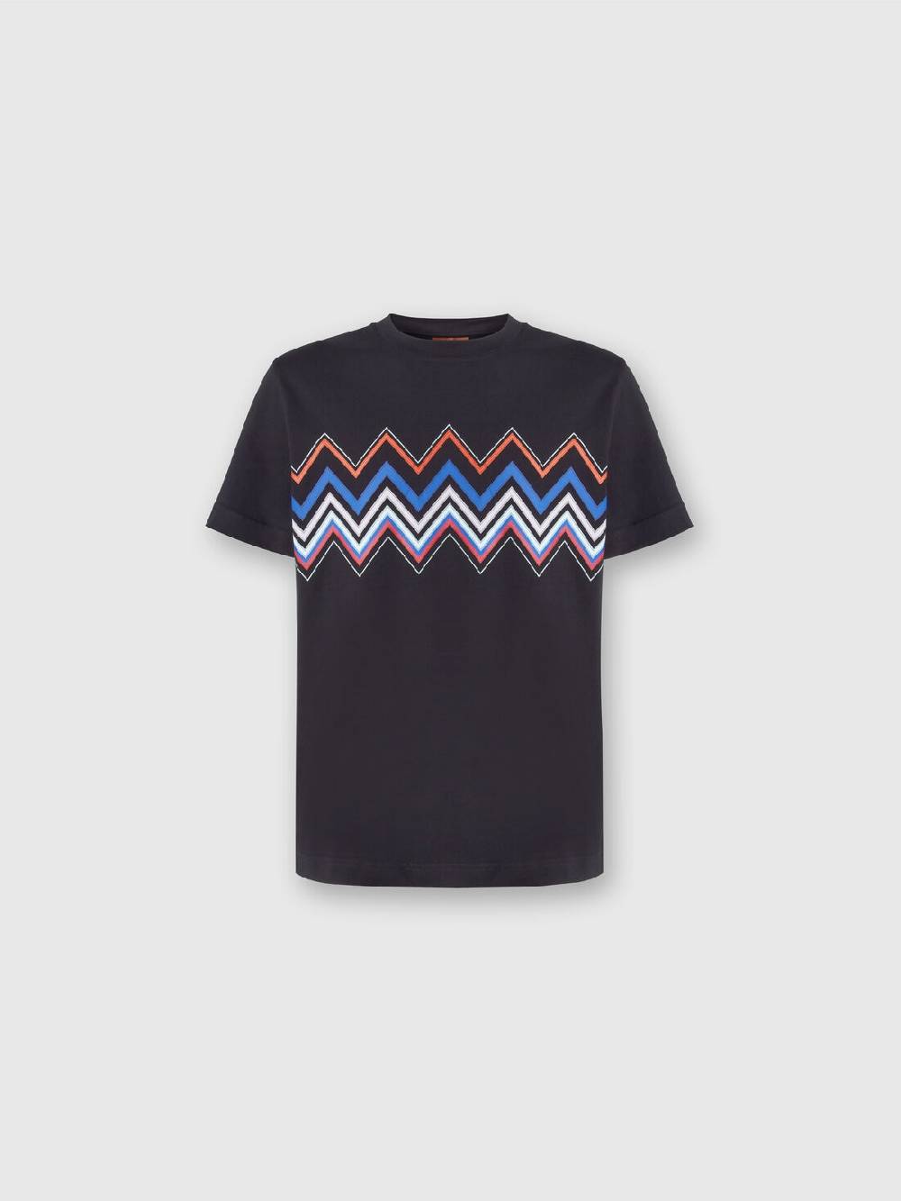 M Missoni T-shirt a maniche corte in cotone con stampa zig zag Nuovo
