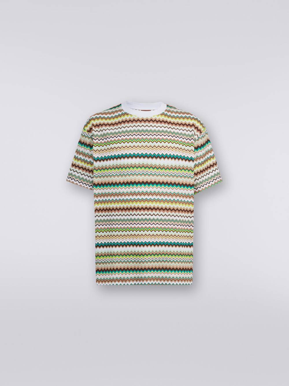 M Missoni T-shirt oversize in cotone con stampa zig zag Qualità