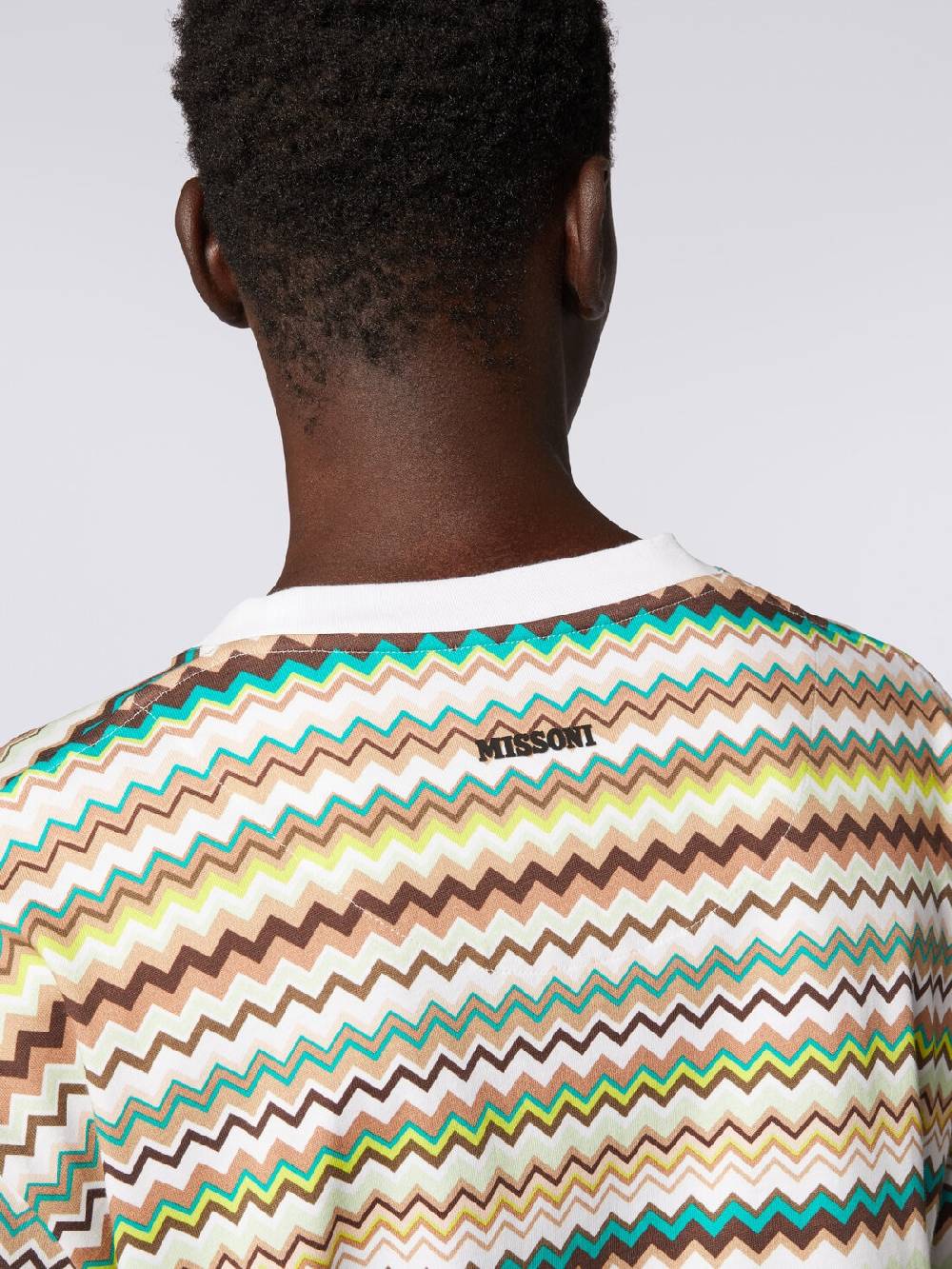 M Missoni T-shirt oversize in cotone con stampa zig zag Qualità