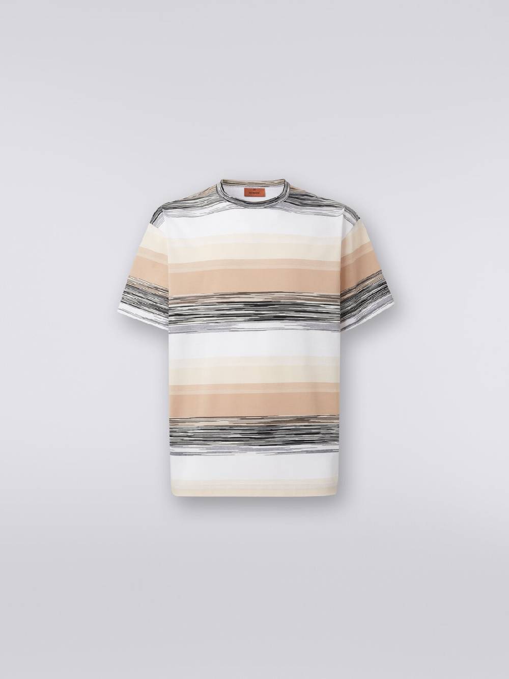 M Missoni T-shirt a maniche corte in cotone con inserti fiammati Promozione