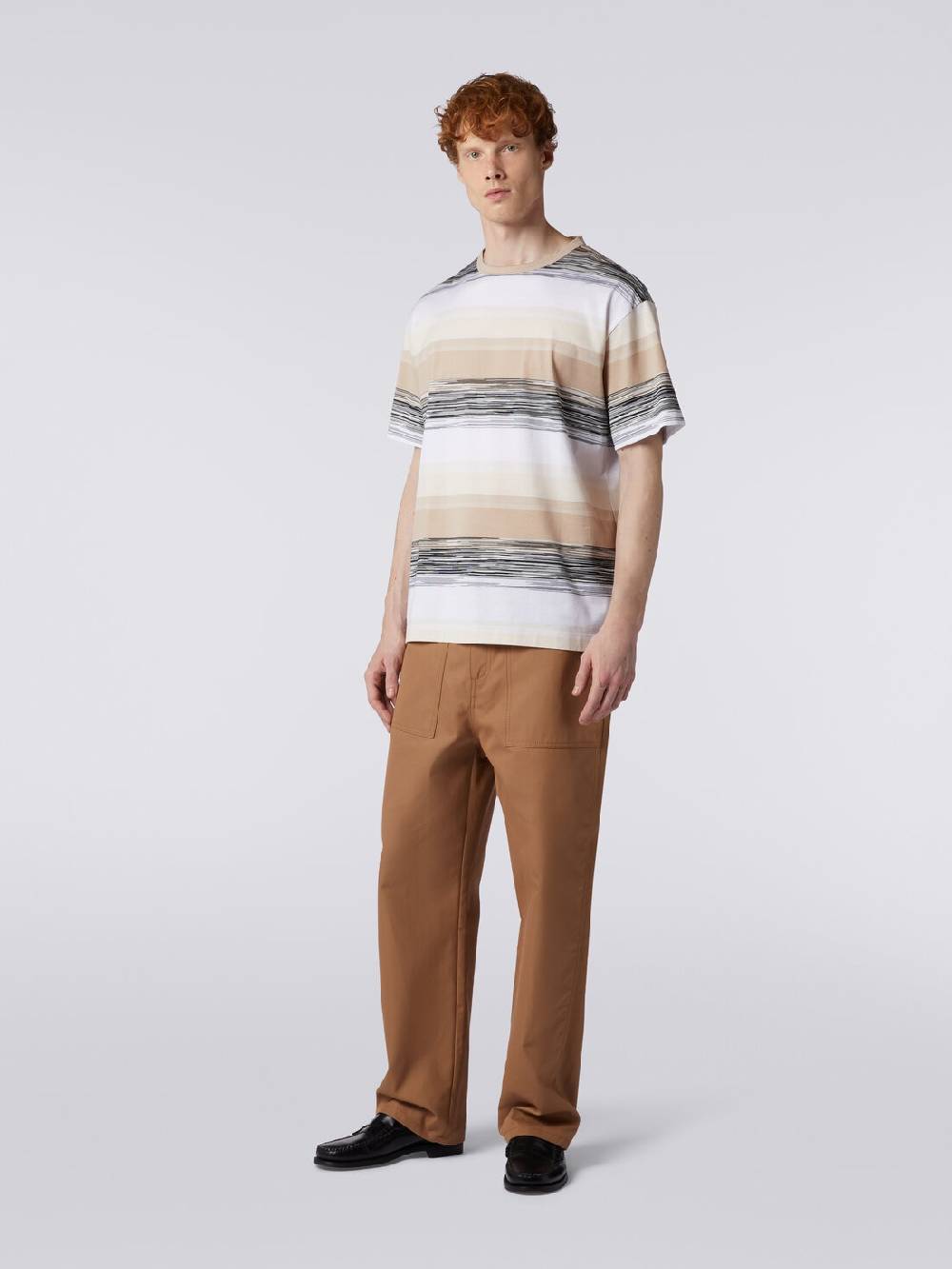 M Missoni T-shirt a maniche corte in cotone con inserti fiammati Promozione
