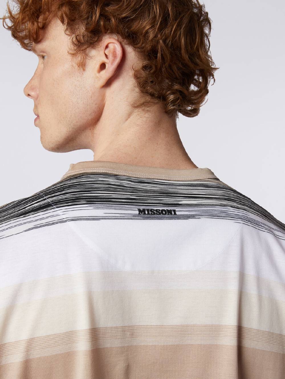 M Missoni T-shirt a maniche corte in cotone con inserti fiammati Promozione