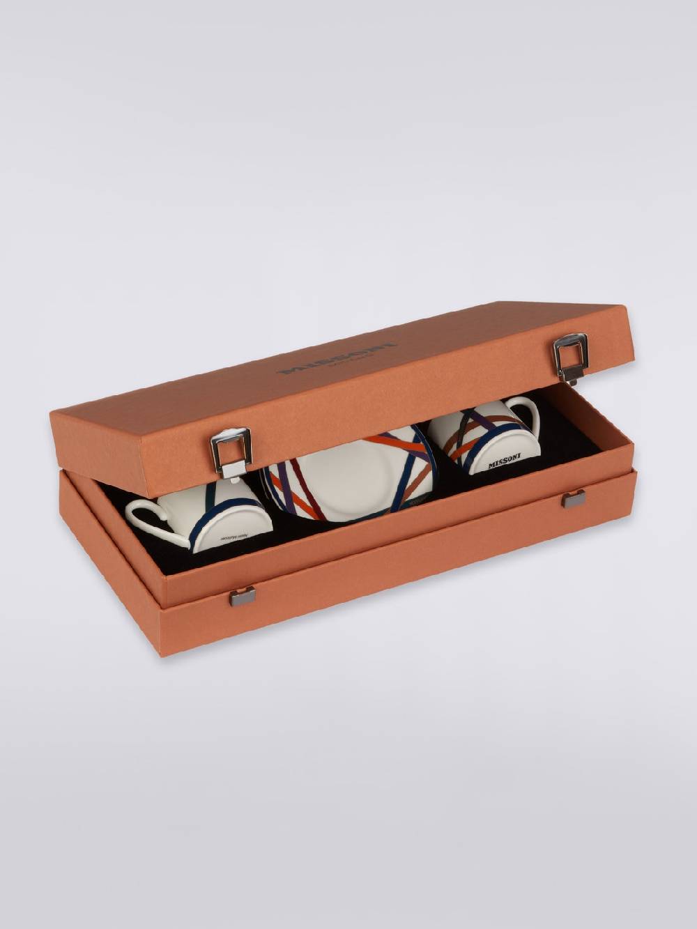 M Missoni Nastri Tazza Caffe Set 2 Pz C/Piattino Pezzi Unici