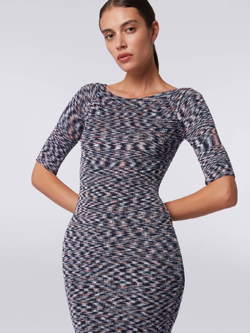 M Missoni Mini-abito a maniche corte in misto viscosa fiammata Affare Del Giorno