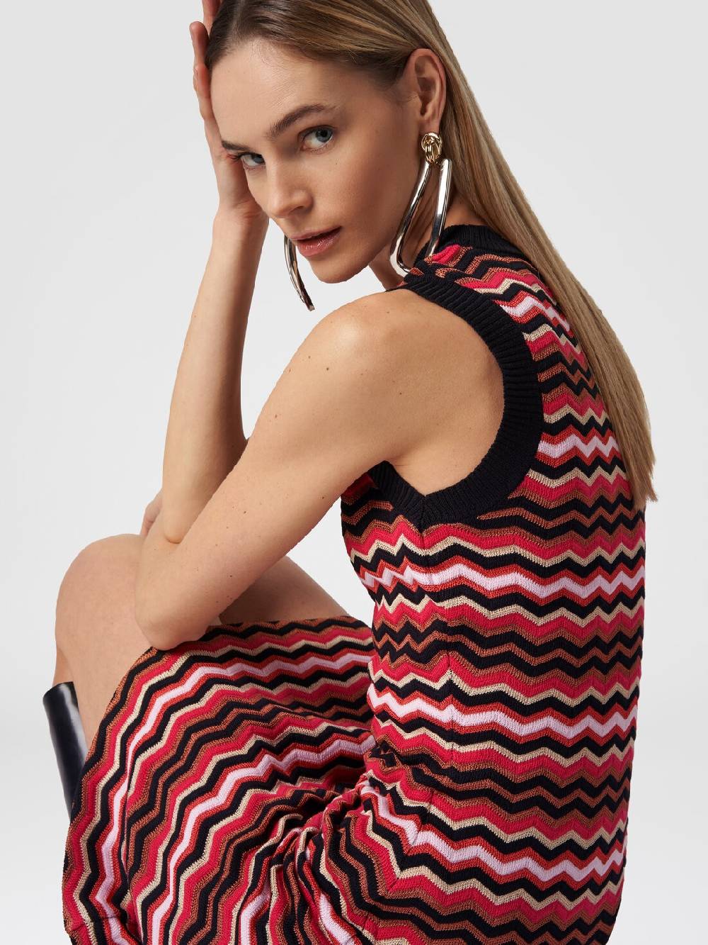 M Missoni Abito senza maniche in maglia zig zag Convenienza