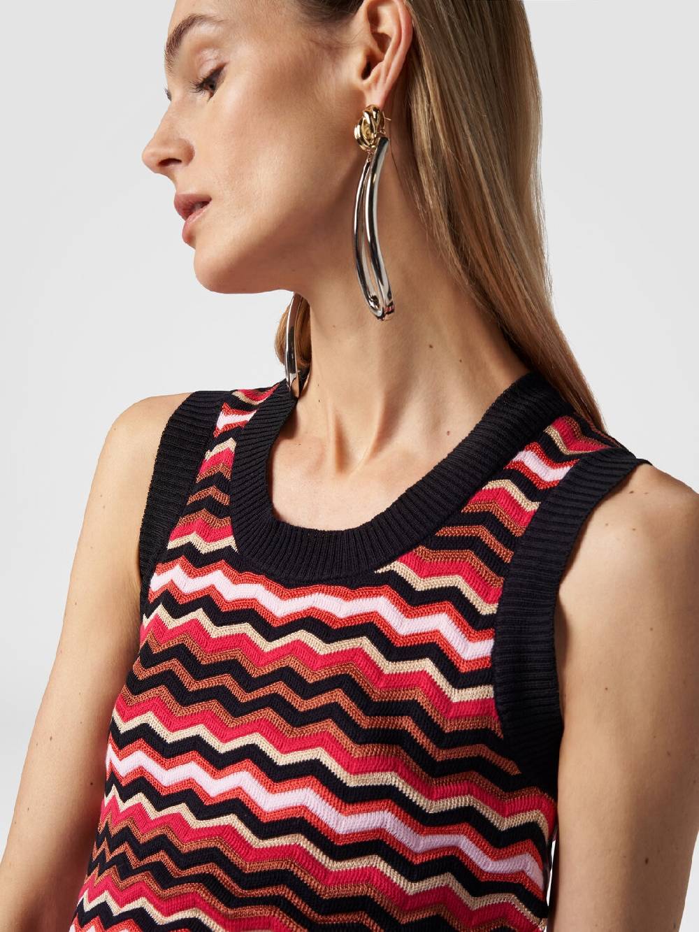 M Missoni Abito senza maniche in maglia zig zag Convenienza