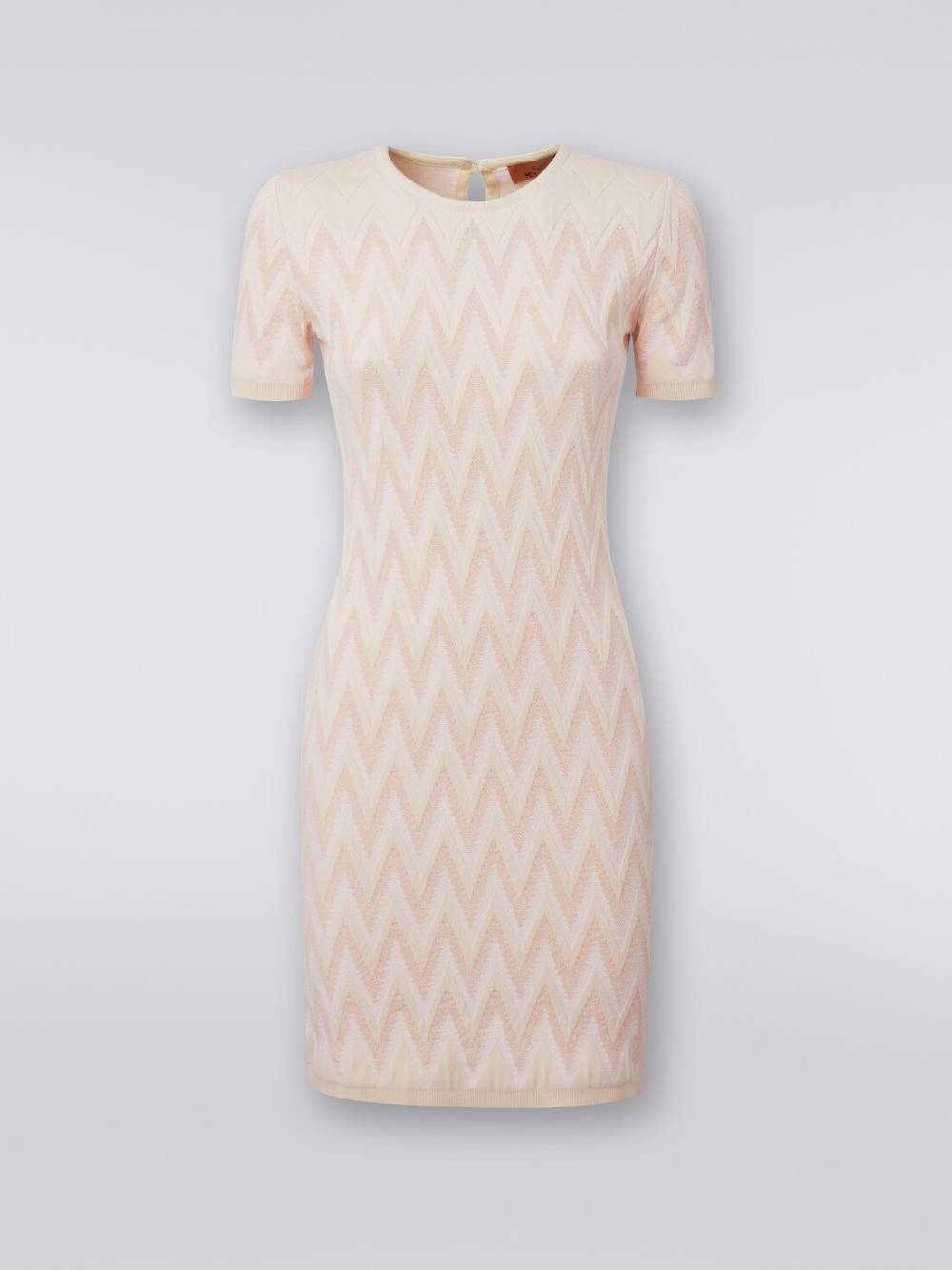 M Missoni Abito girocollo in cotone chevron con lurex Offerta