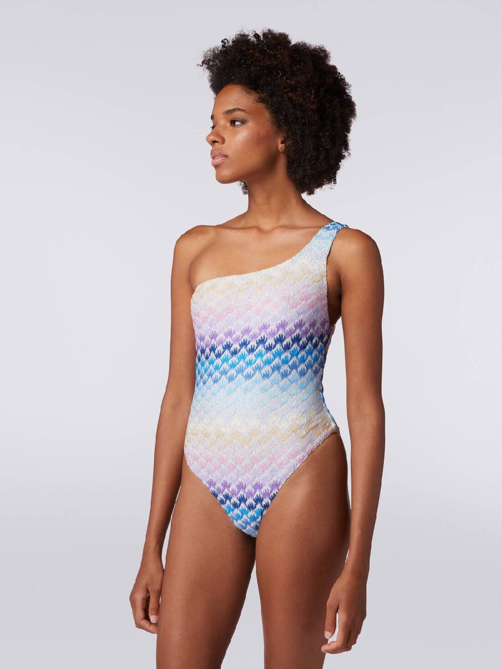 M Missoni Costume intero monospalla effetto pizzo con lurex Online