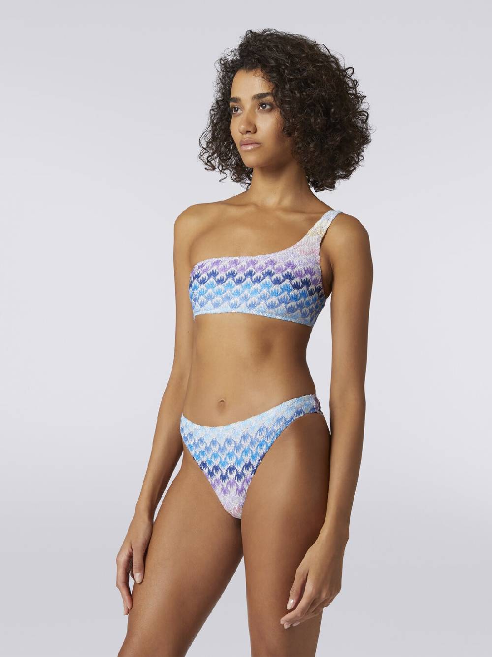M Missoni Bikini monospalla effetto pizzo dégradé con lurex Saldi
