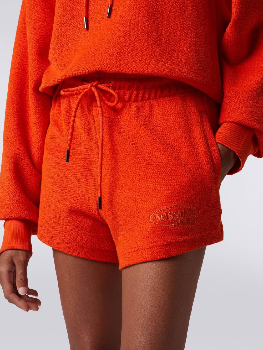 M Missoni Shorts in felpa garzata con logo Vendita Economica