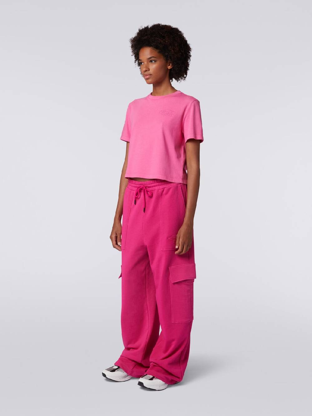 M Missoni T-shirt girocollo crop in cotone con logo Vendite Flash