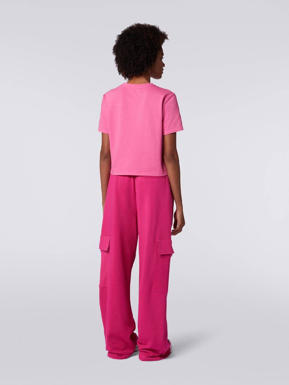 M Missoni T-shirt girocollo crop in cotone con logo Vendite Flash