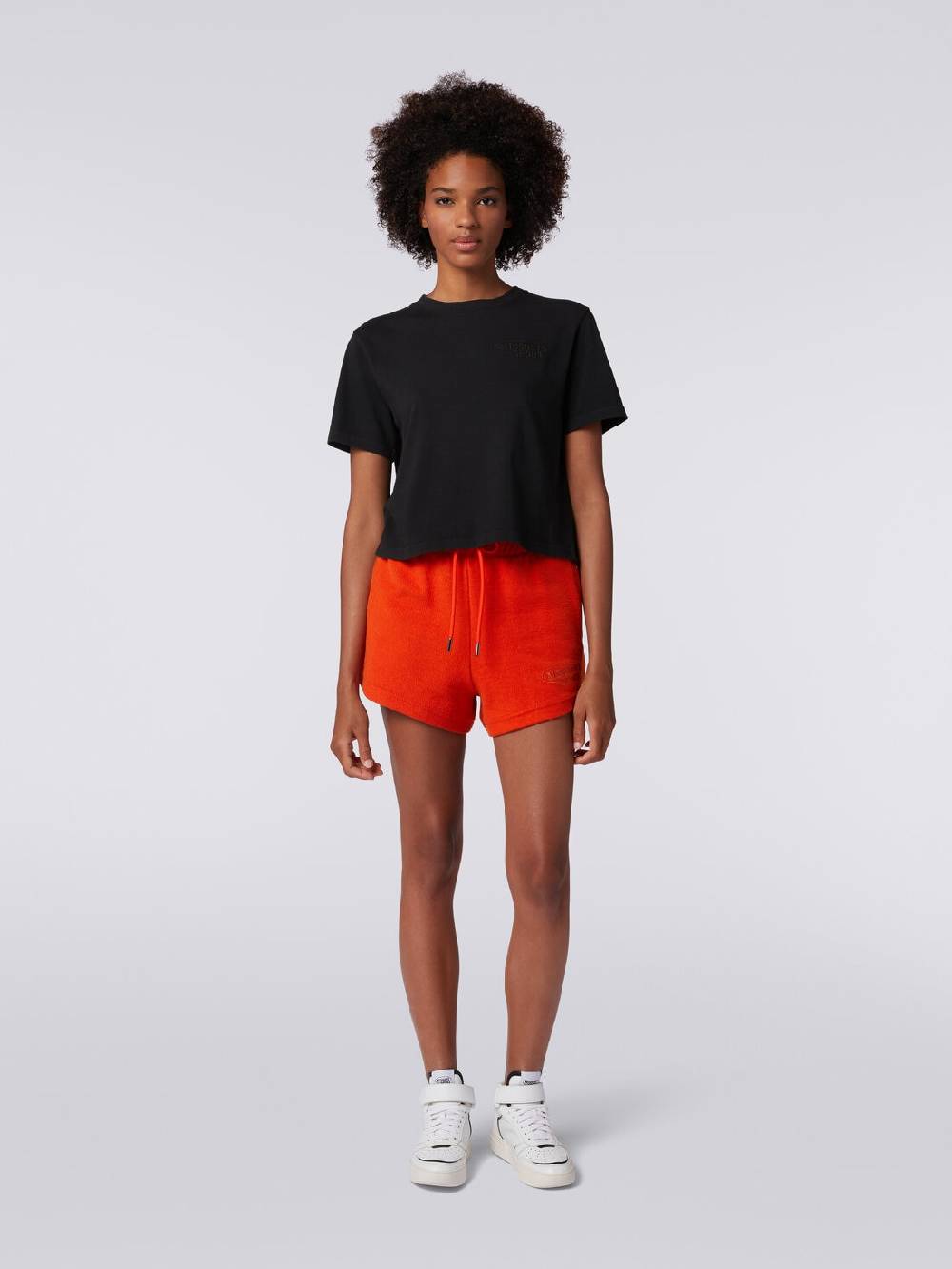 M Missoni T-shirt girocollo crop in cotone con logo Moda