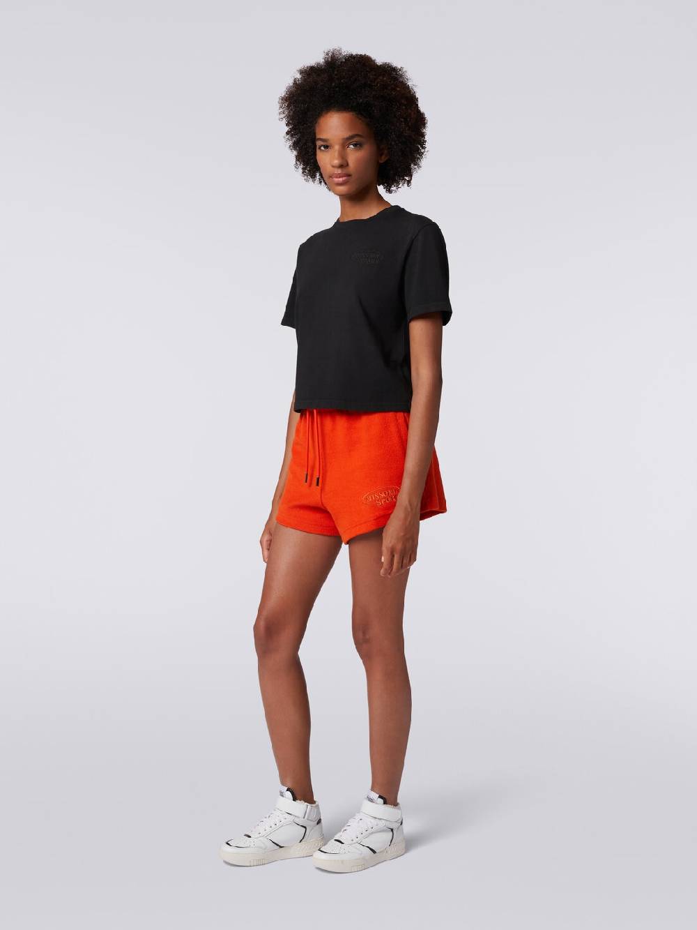 M Missoni T-shirt girocollo crop in cotone con logo Moda