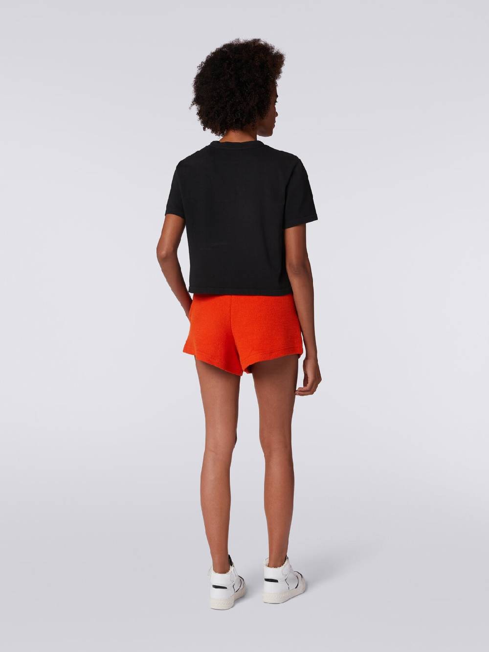 M Missoni T-shirt girocollo crop in cotone con logo Moda