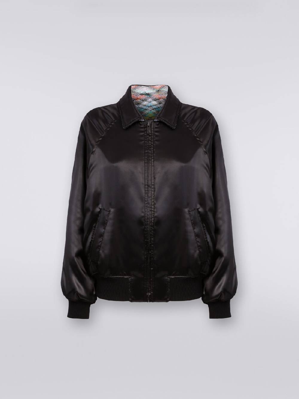 M Missoni Bomber reversibile in raso e in maglia con lurex 2025