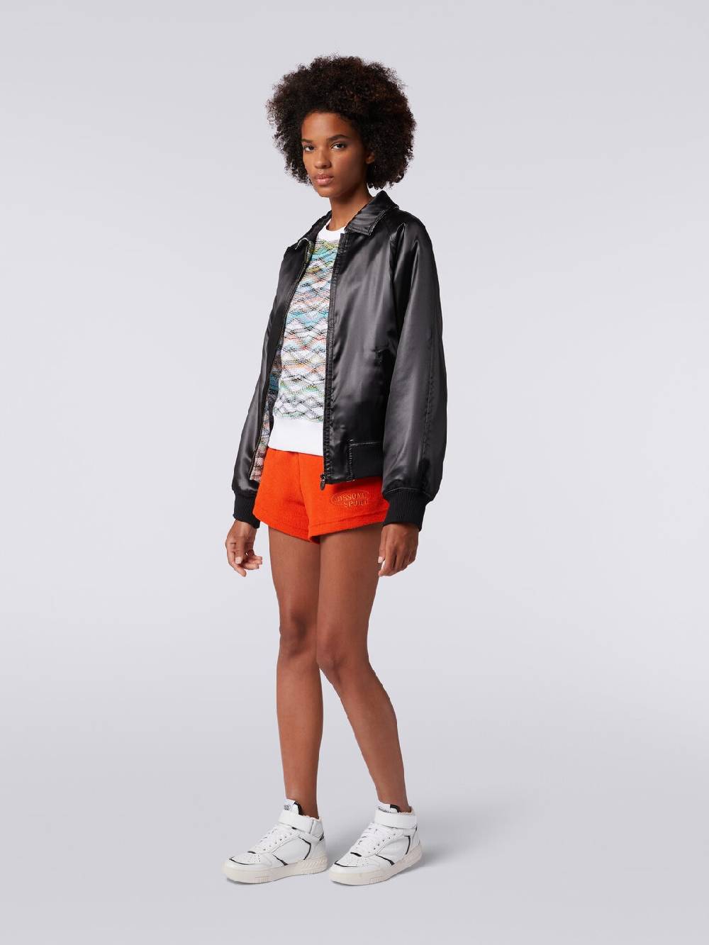 M Missoni Bomber reversibile in raso e in maglia con lurex 2025