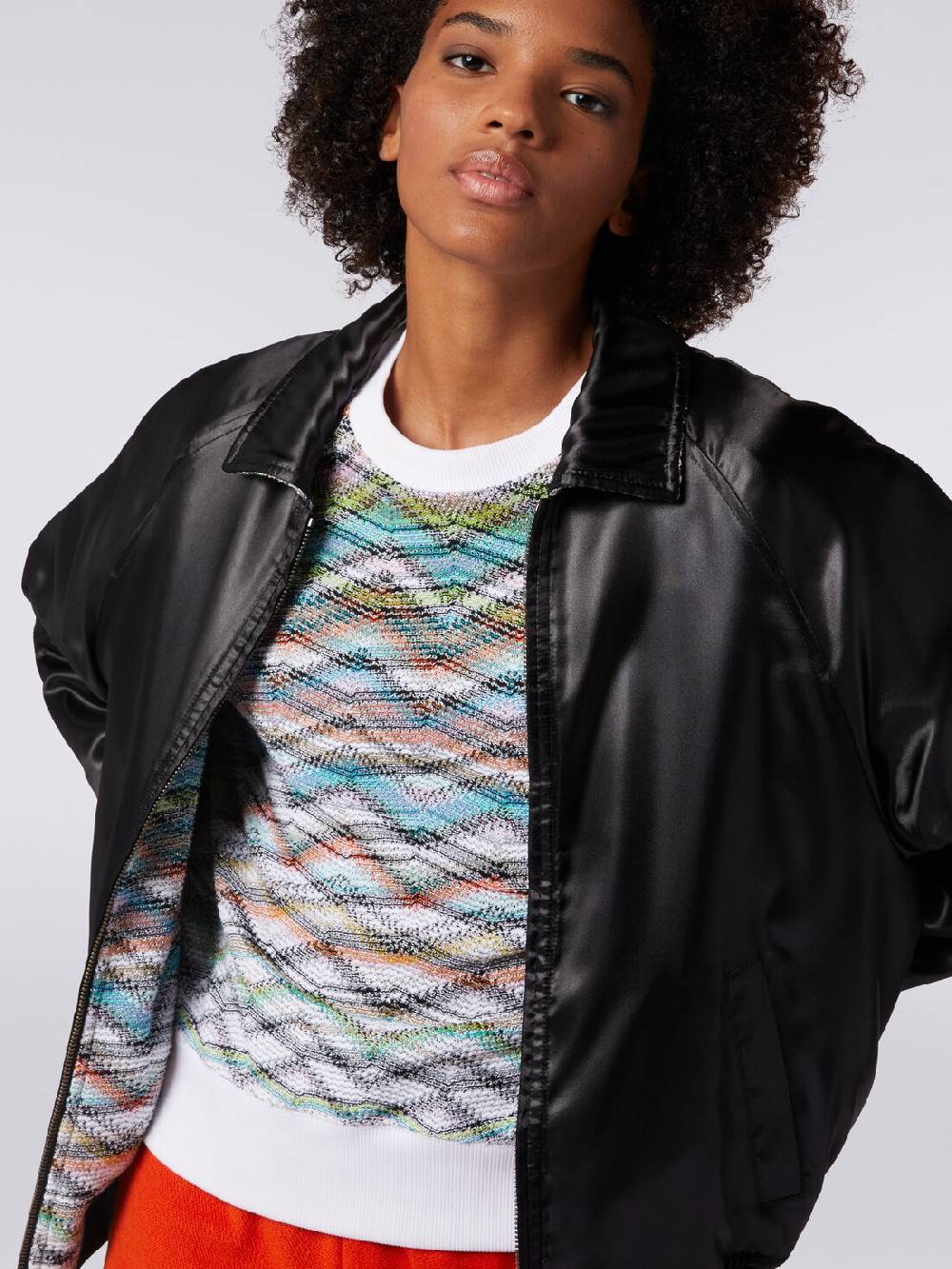 M Missoni Bomber reversibile in raso e in maglia con lurex 2025