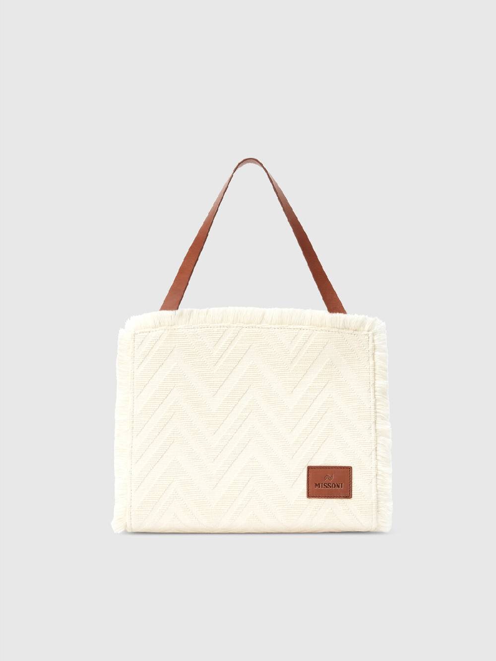 M Missoni Tote bag in misto cotone chevron 2025