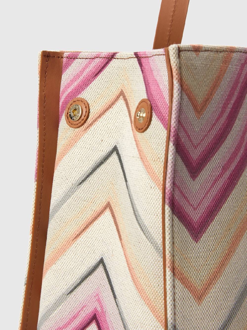 M Missoni Tote bag in misto cotone con motivo chevron In Linea
