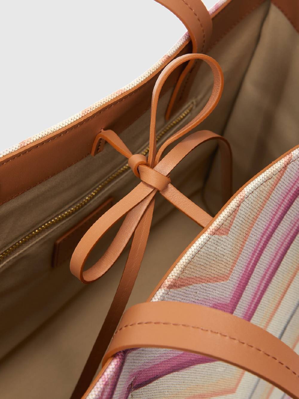 M Missoni Tote bag in misto cotone con motivo chevron In Linea