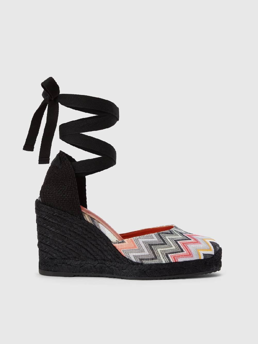 M Missoni Espadrilles con tomaia in tessuto chevron e zeppa Negozi Online