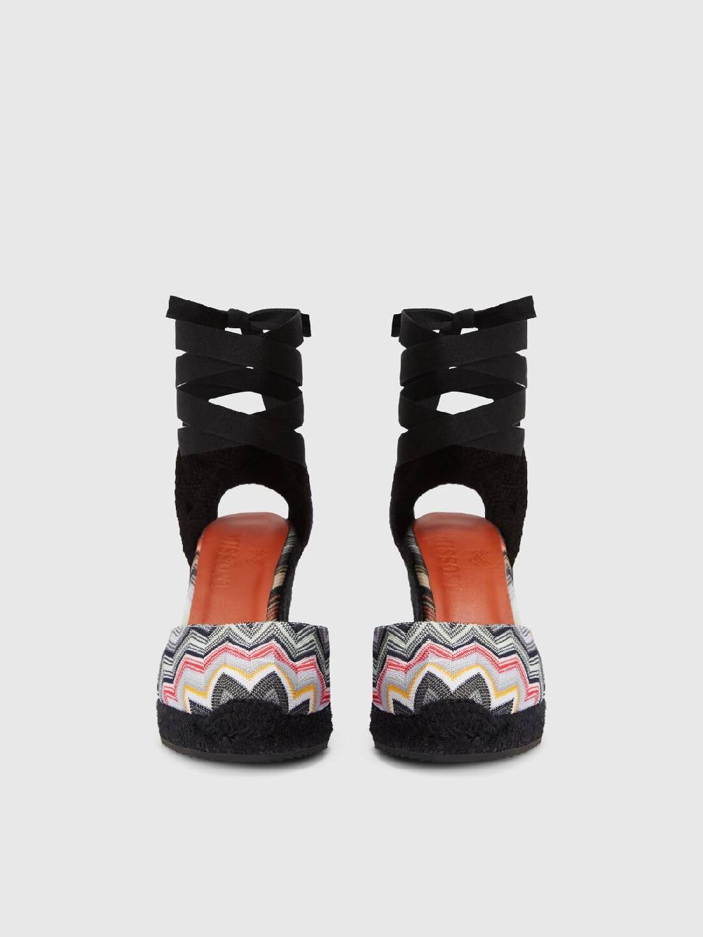 M Missoni Espadrilles con tomaia in tessuto chevron e zeppa Negozi Online