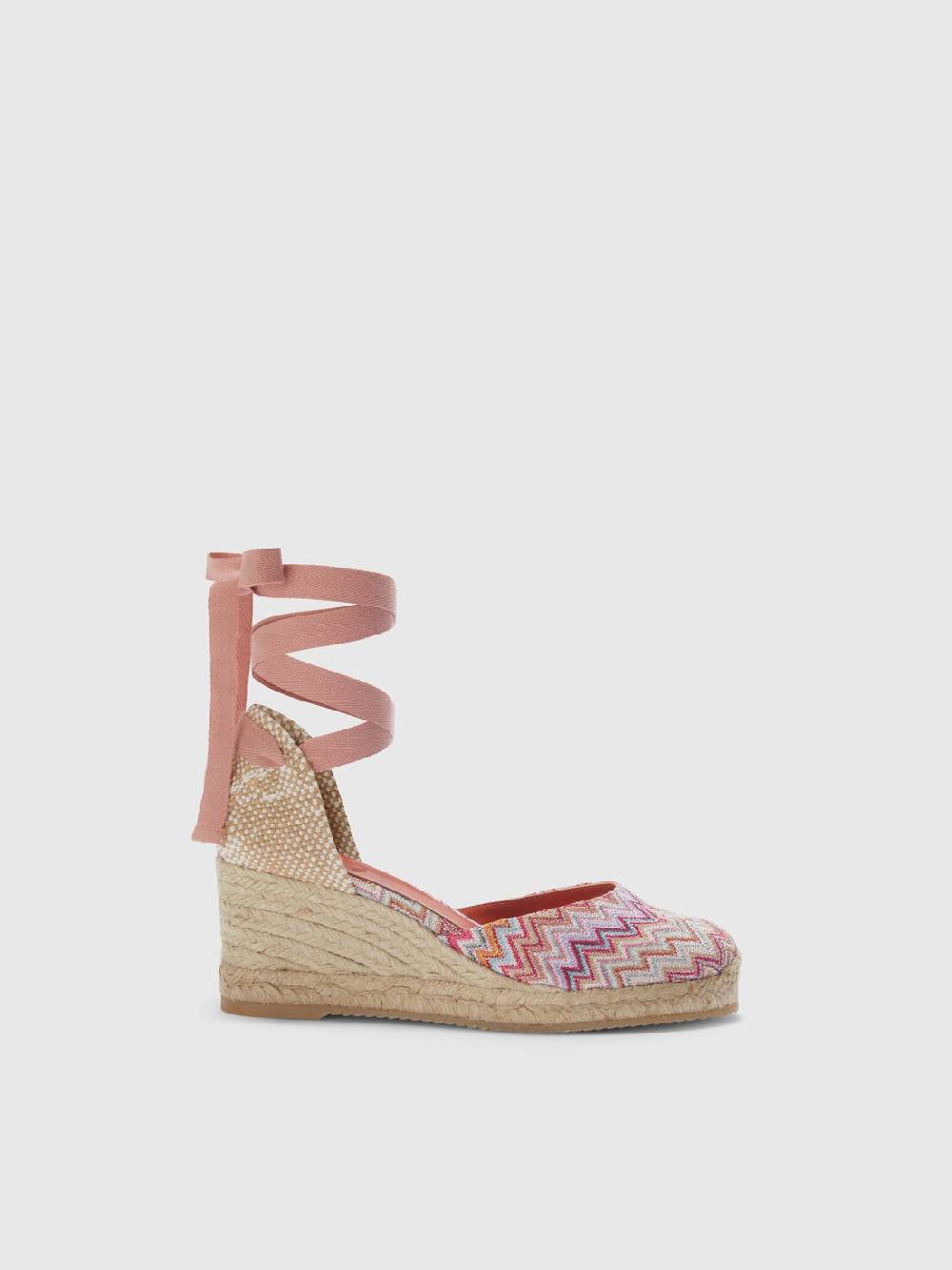 M Missoni Espadrilles con tomaia in tessuto chevron e zeppa Acquista Ora
