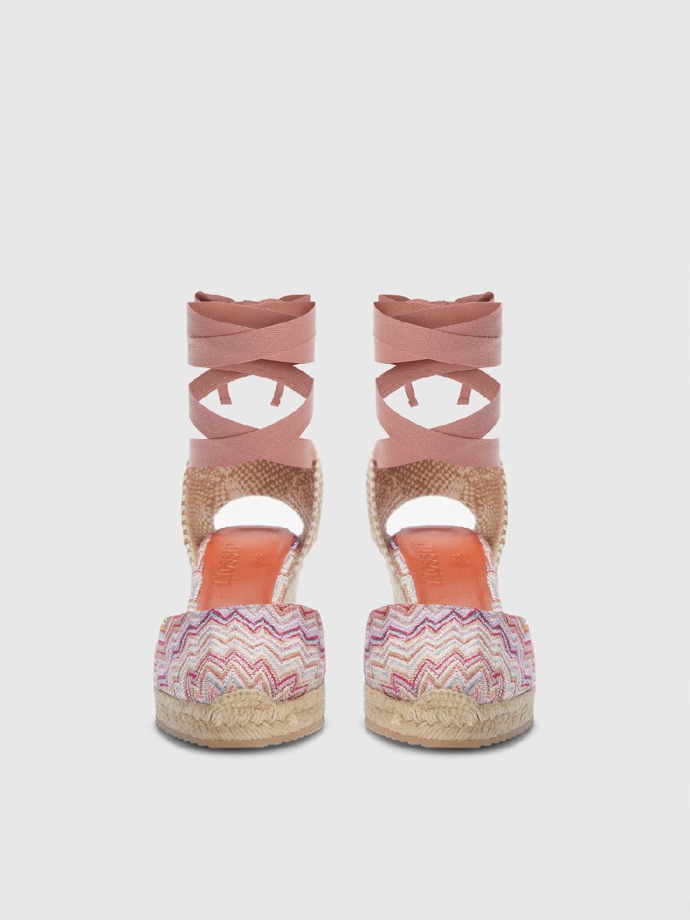 M Missoni Espadrilles con tomaia in tessuto chevron e zeppa Acquista Ora