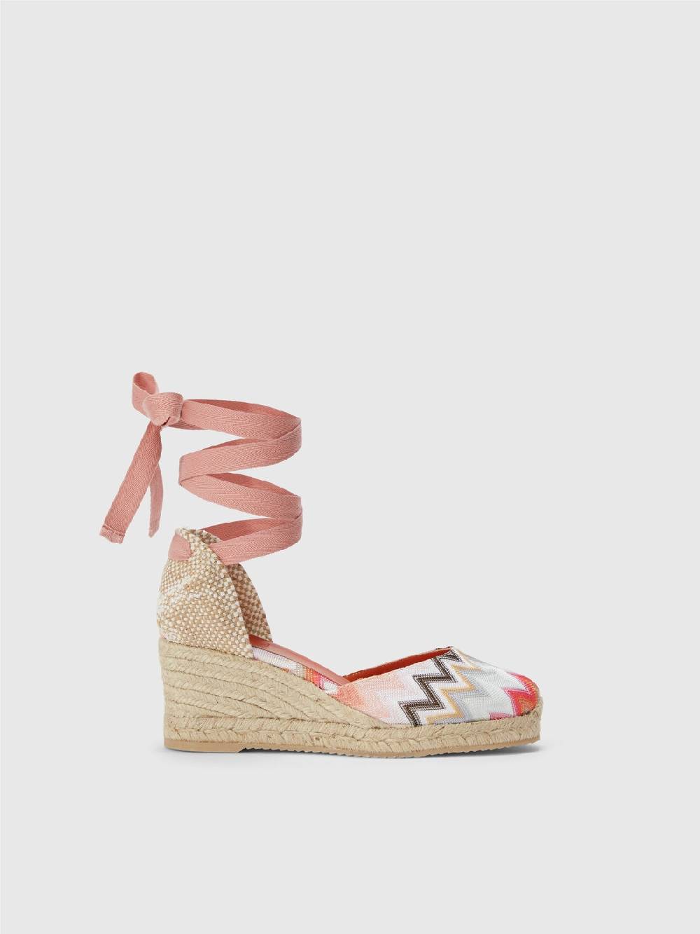 M Missoni Espadrilles con tomaia in tessuto chevron e zeppa Consegna Veloce