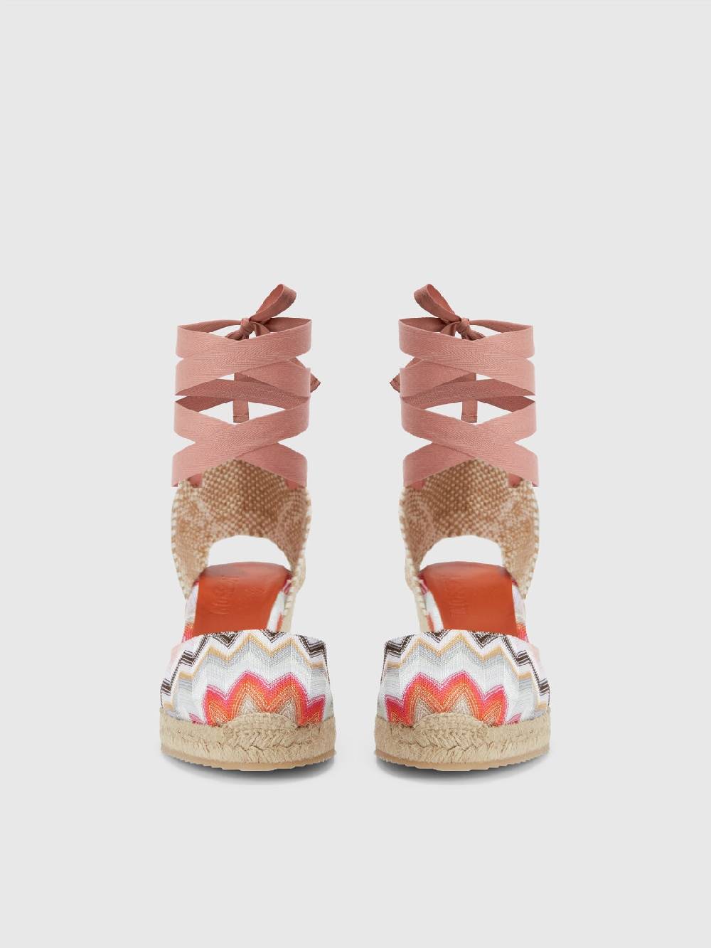 M Missoni Espadrilles con tomaia in tessuto chevron e zeppa Consegna Veloce