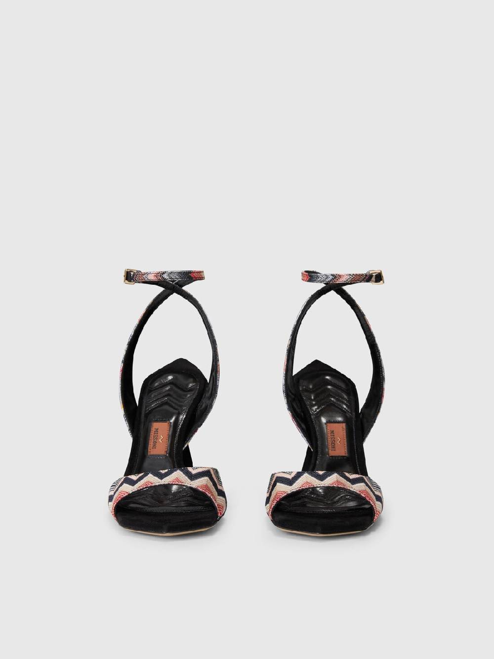 M Missoni Sandali con tacco e motivo chevron Promozione Limitata