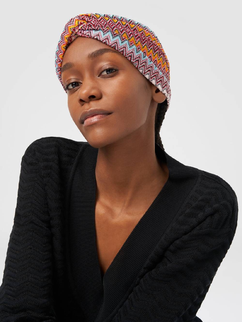 M Missoni Fascia in viscosa con motivo chevron Prezzo Ridotto