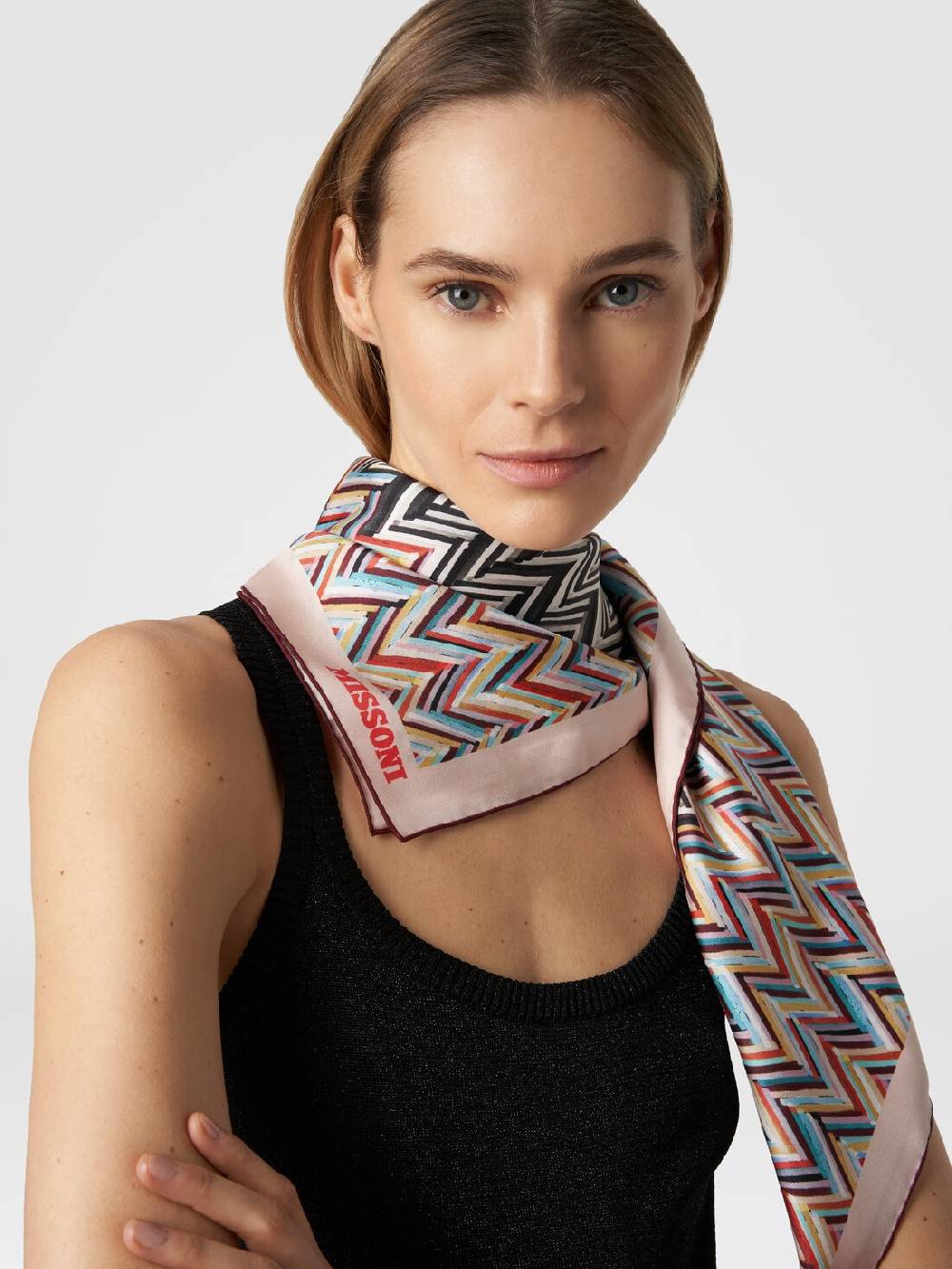 M Missoni Foulard in seta con multilavorazione Economico