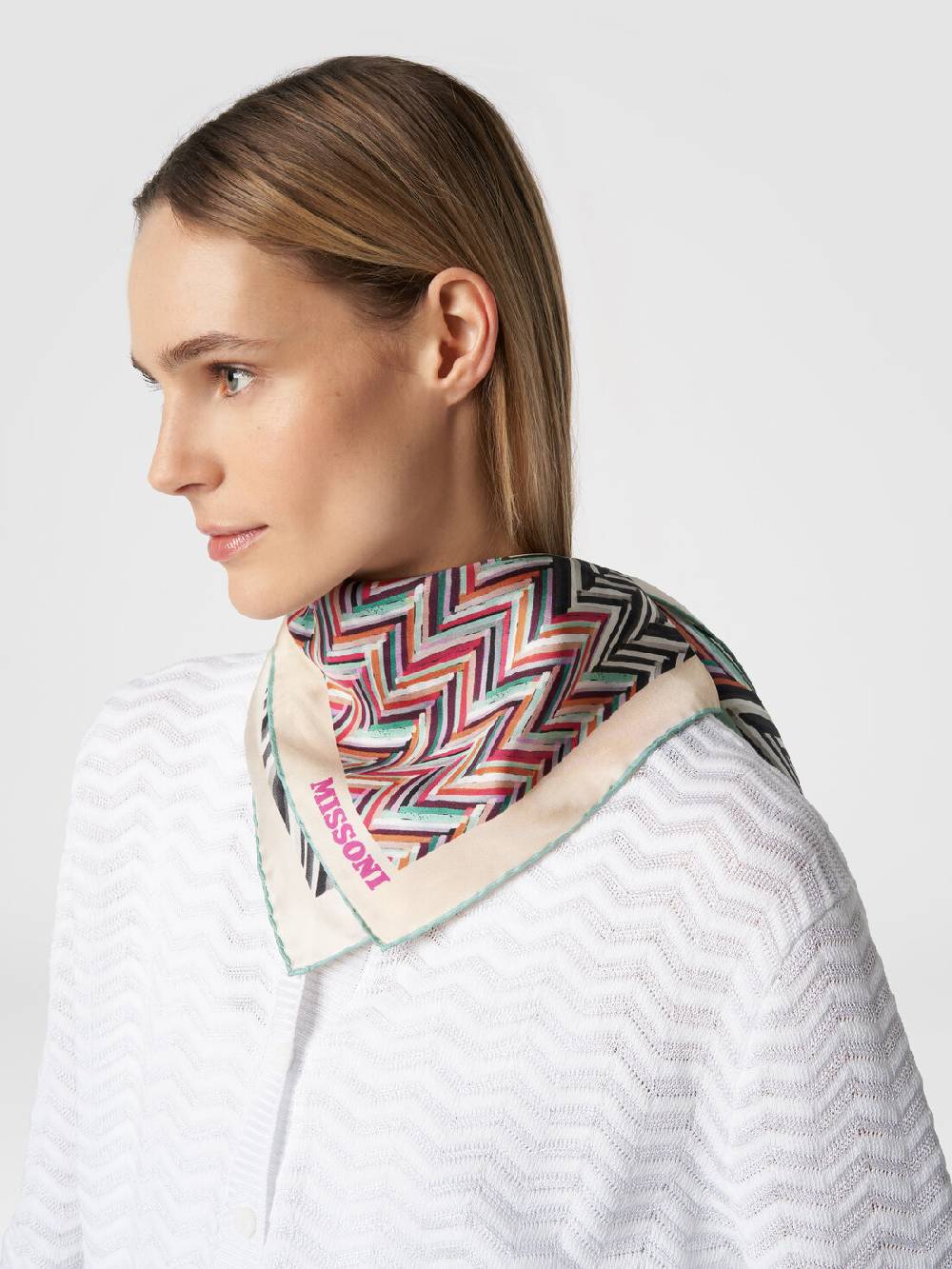 M Missoni Foulard in seta con multilavorazione Online