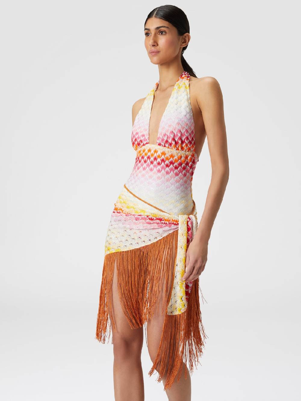 M Missoni Pareo in viscosa lamé con frange Outlet