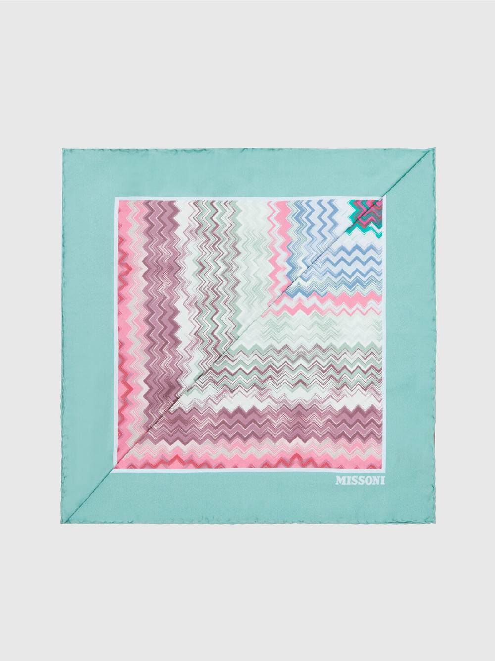 M Missoni Foulard in seta con motivo zig zag Saldi