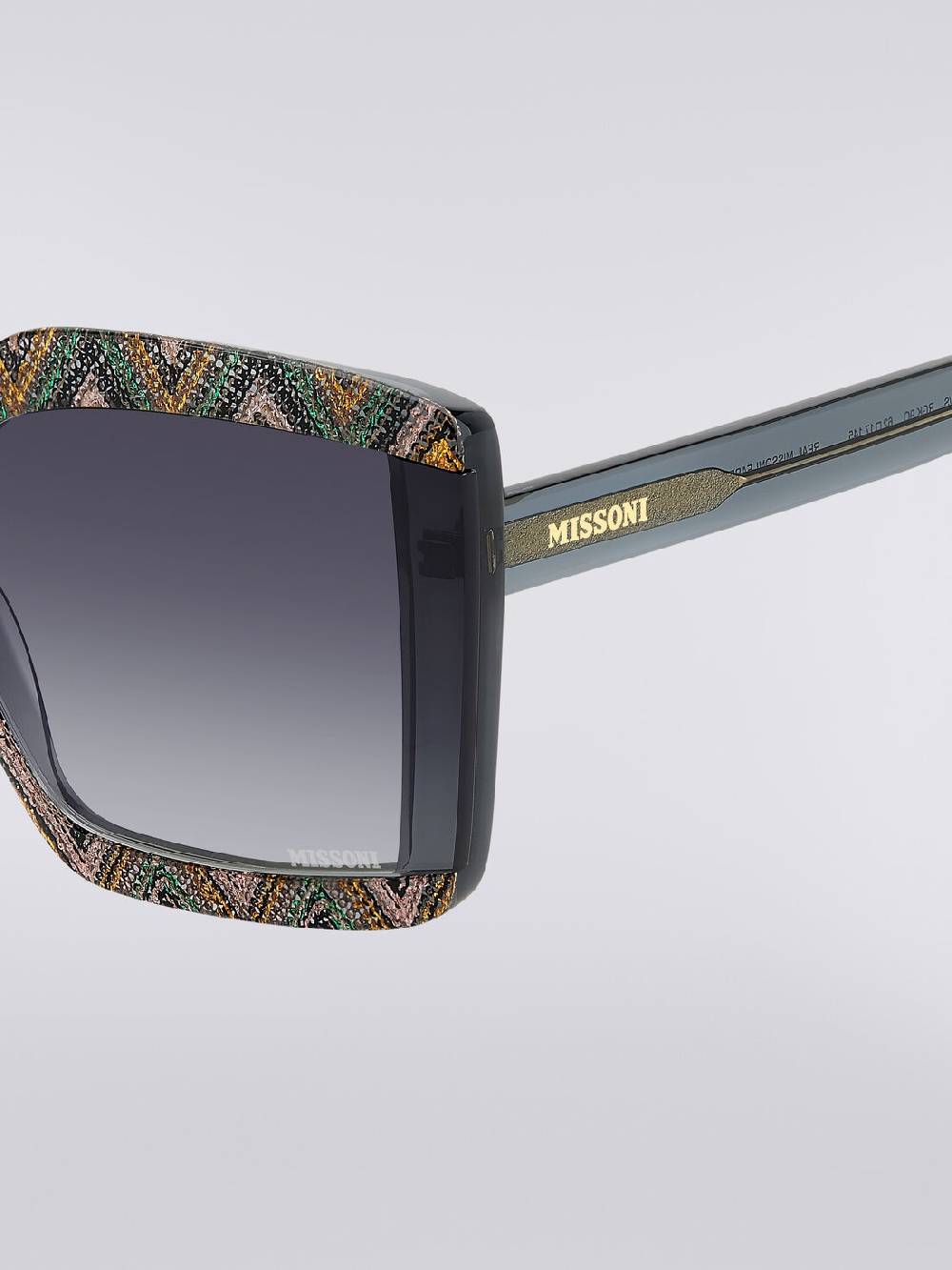 M Missoni Occhiali da sole squadrati con inserti in tessuto Saldi Di Fabbrica