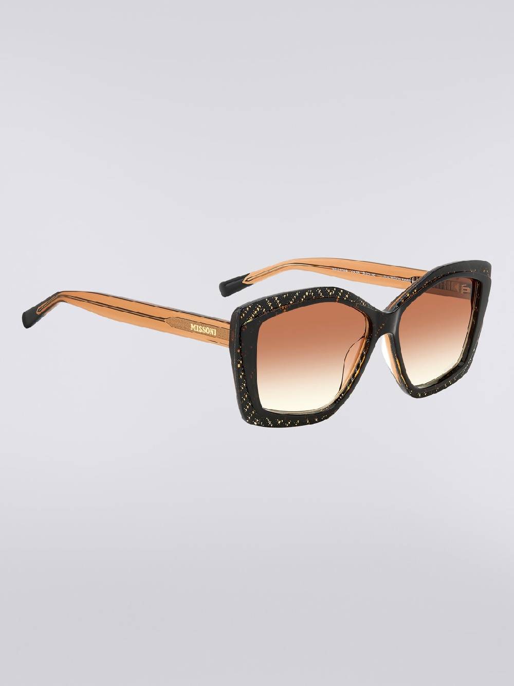 M Missoni Occhiali da sole con montatura geometrica e inserti in tessuto Nuova